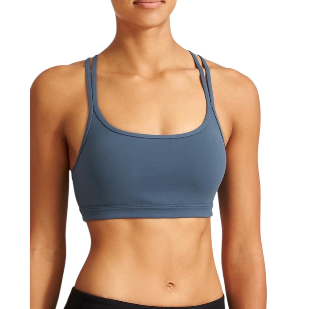 Athleta Full Focus Bra Iron Blue Strappy‎ XS Workout Yoga Gym Training Exercise